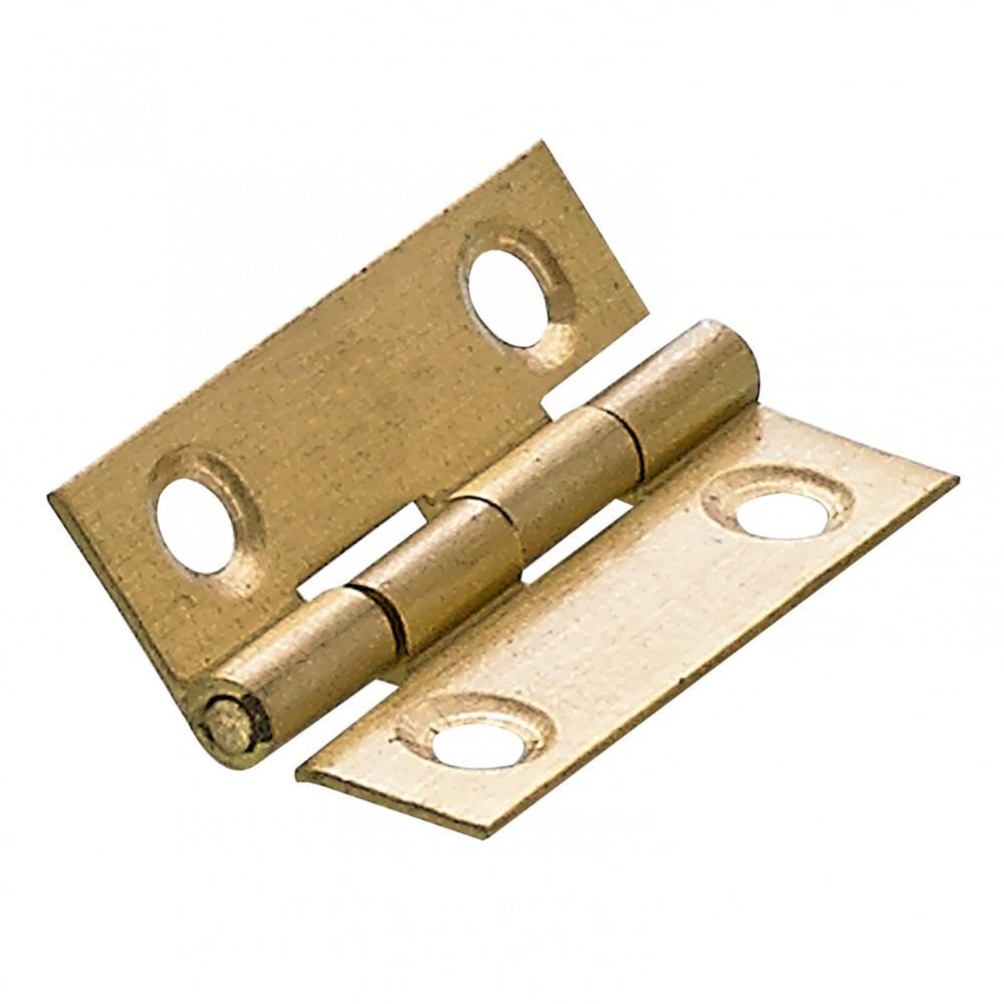 CENTRALE BRICO Lot de 2 charnières universelles laiton pour meuble, L.38 x l.25 mm