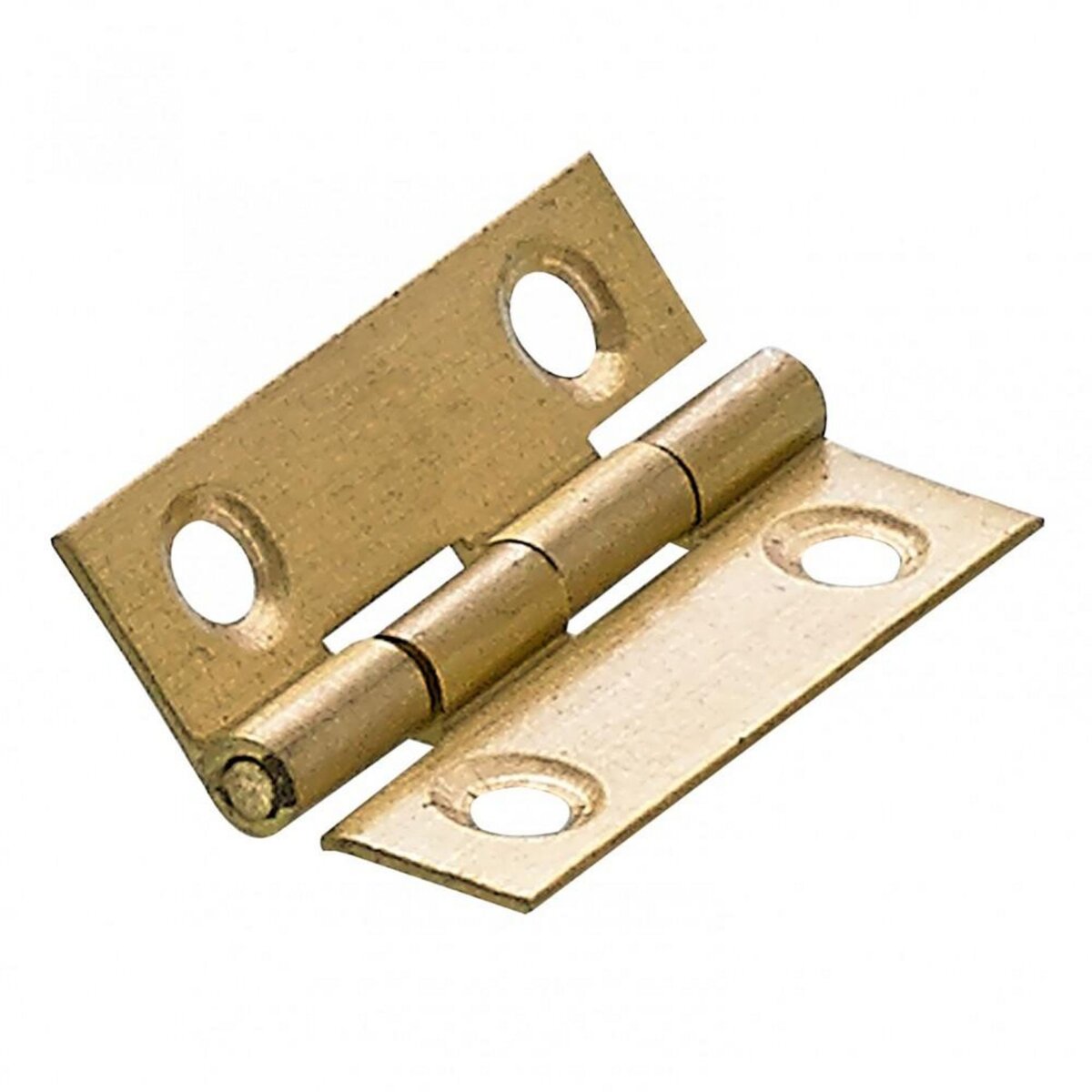 CENTRALE BRICO Lot de 2 charnières universelles laiton pour meuble, L.38 x l.25 mm