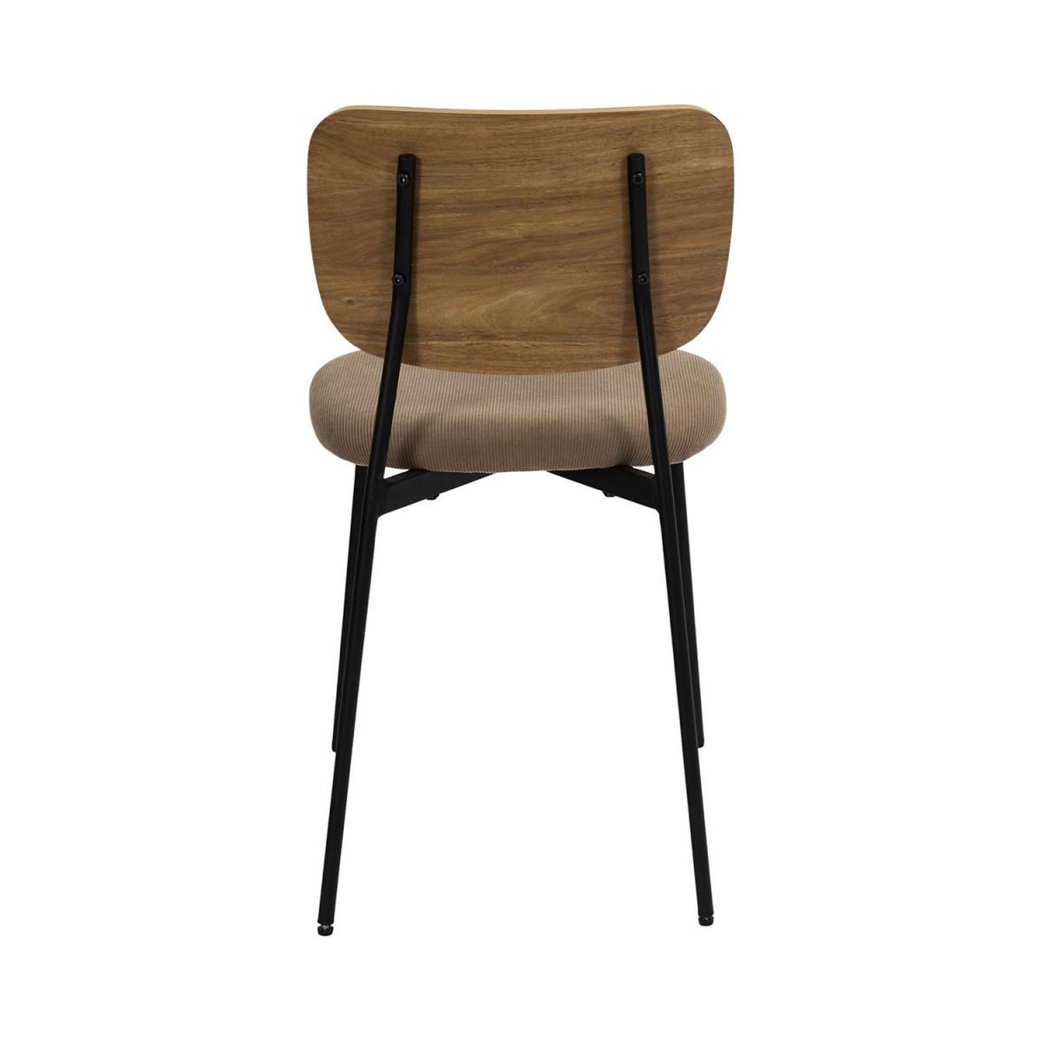 Voir la diapositive 6 : The Home Deco Factory Lot de 4 chaises côtelées bois  jules  77cm taupe