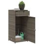 Voir la diapositive 5 : VIDAXL Armoire de rangement de jardin gris 55x55x111 cm resine tressee
