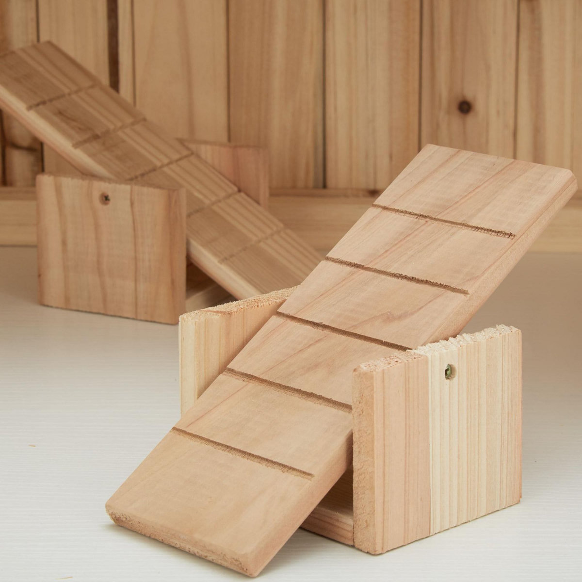 tectake Clapier pour petits rongeurs en bois marron