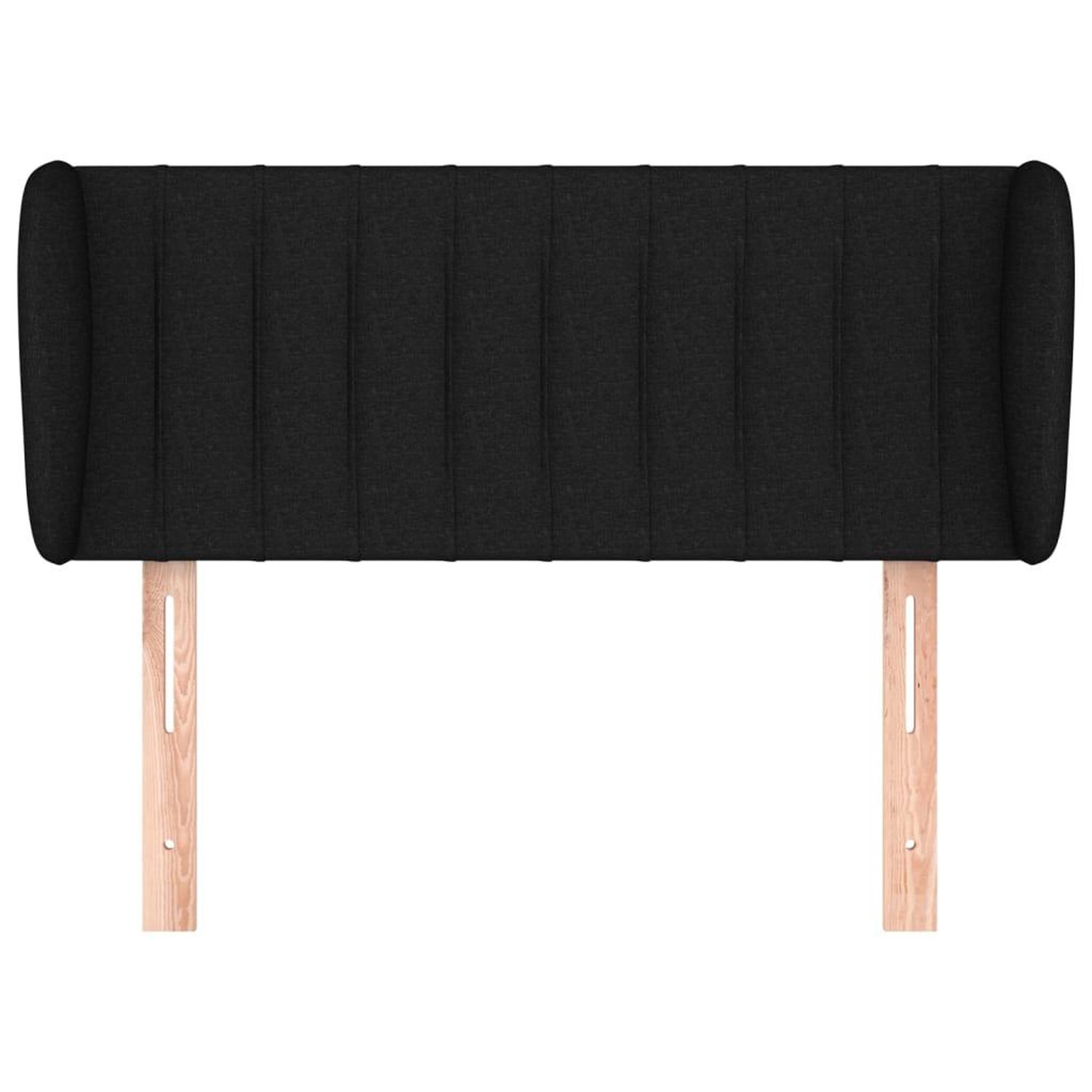 Voir la diapositive 3 : VIDAXL Tete de lit avec oreilles Noir 83x23x78/88 cm Tissu