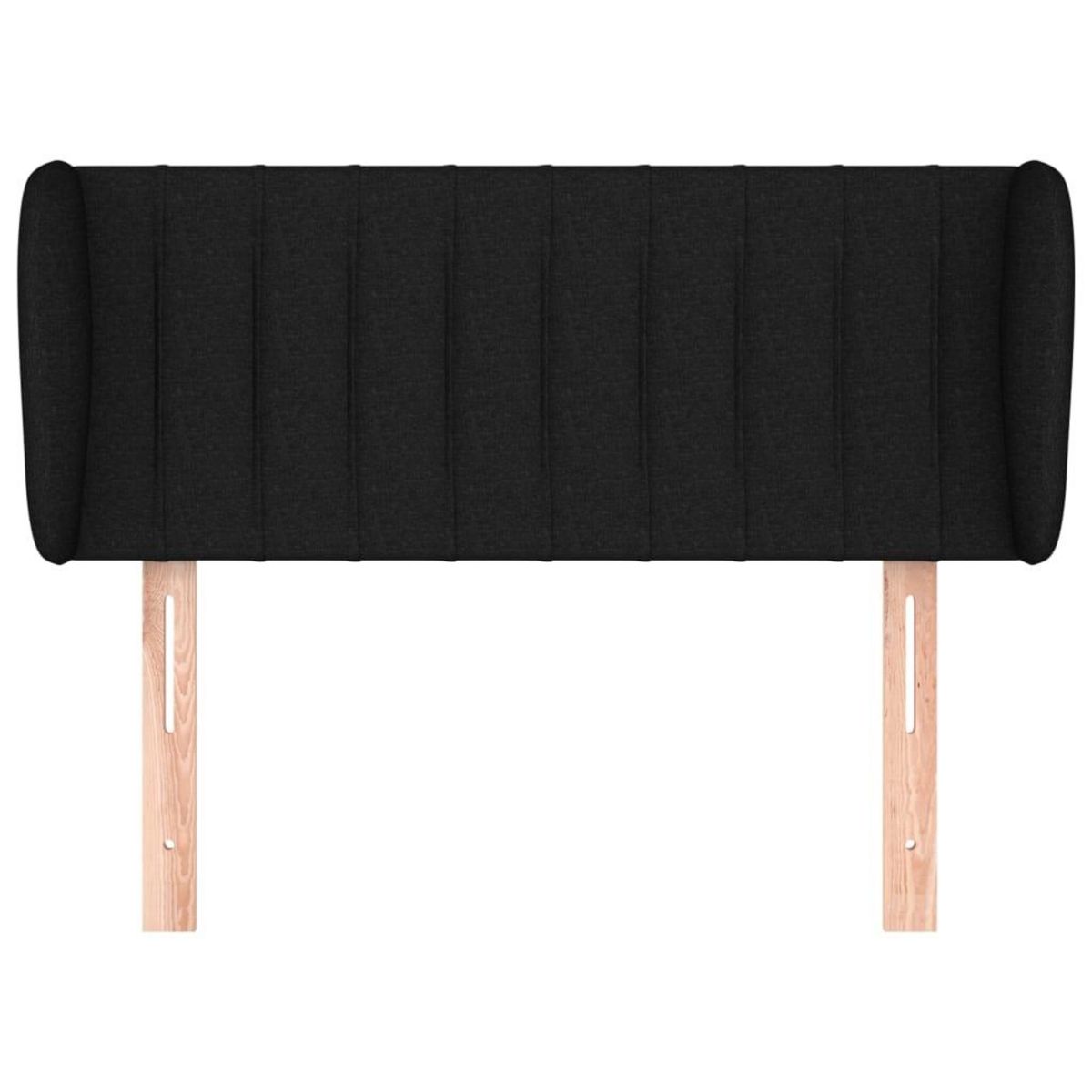 VIDAXL Tete de lit avec oreilles Noir 83x23x78/88 cm Tissu