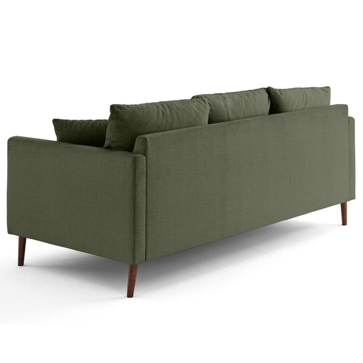 LISA DESIGN Ostrava - canapé droit 3 places en velours pieds en bois