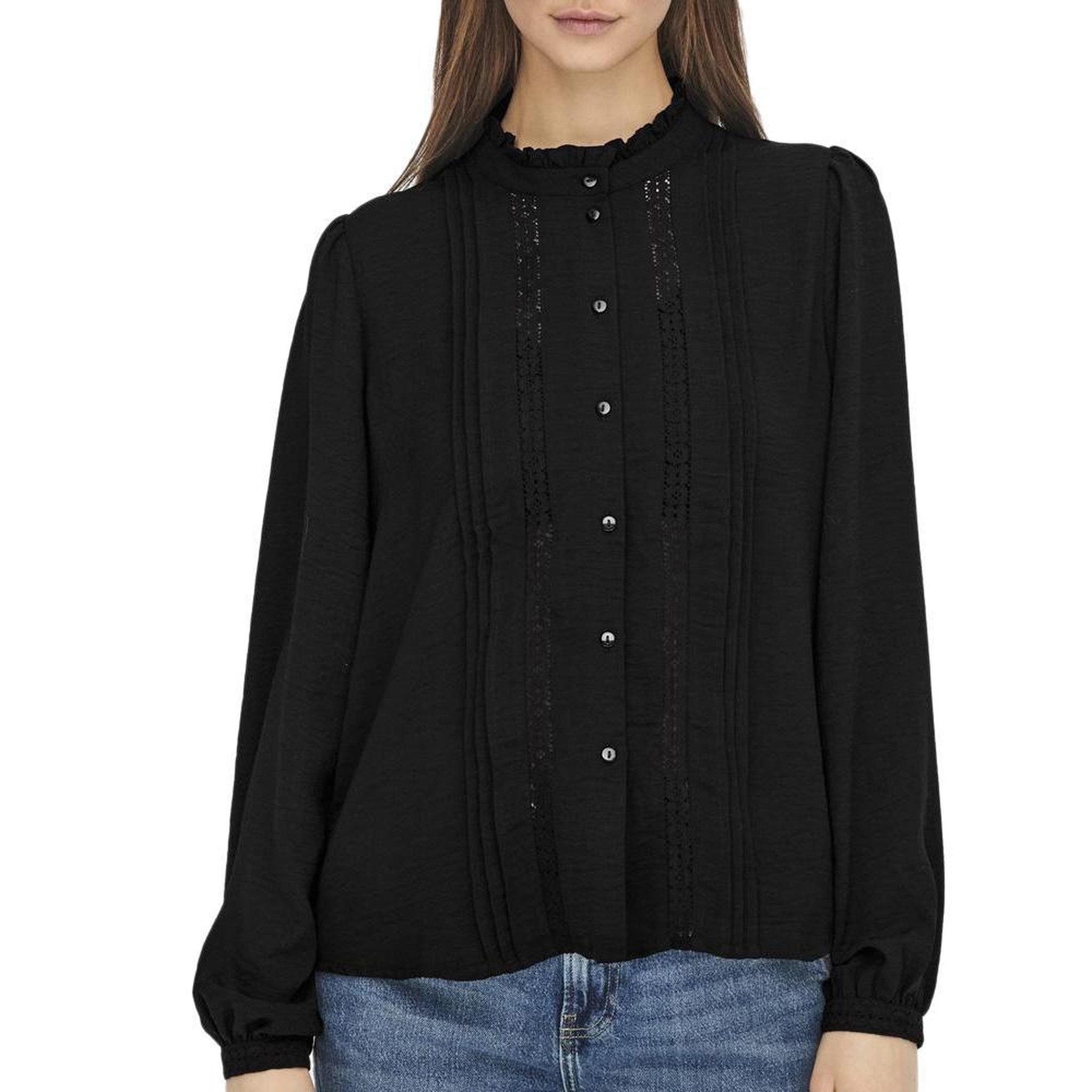JACQUELINE DE YONG Chemise  Femme JDY Lace Shirt. Coloris disponibles : Noir