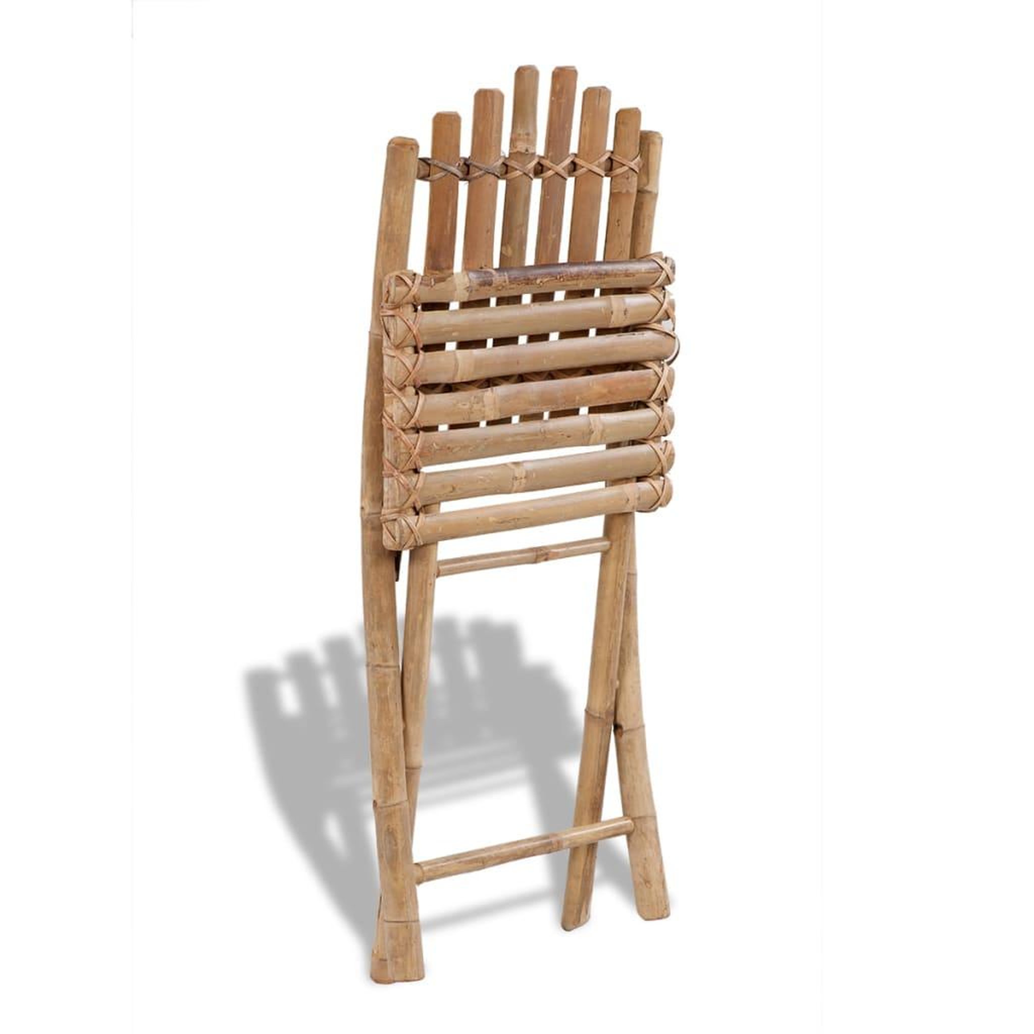 Voir la diapositive 2 : VIDAXL Chaises pliables d'exterieur bambou 4 pcs
