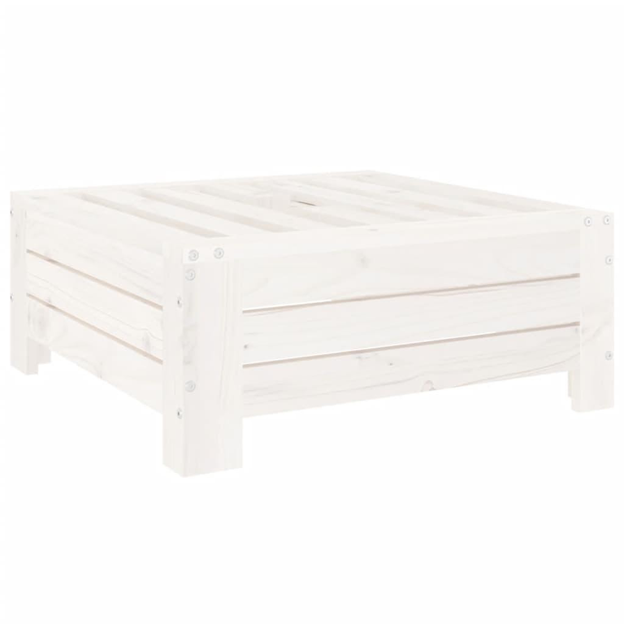 Voir la diapositive 2 : VIDAXL Couvercle de base de parasol blanc bois massif de pin