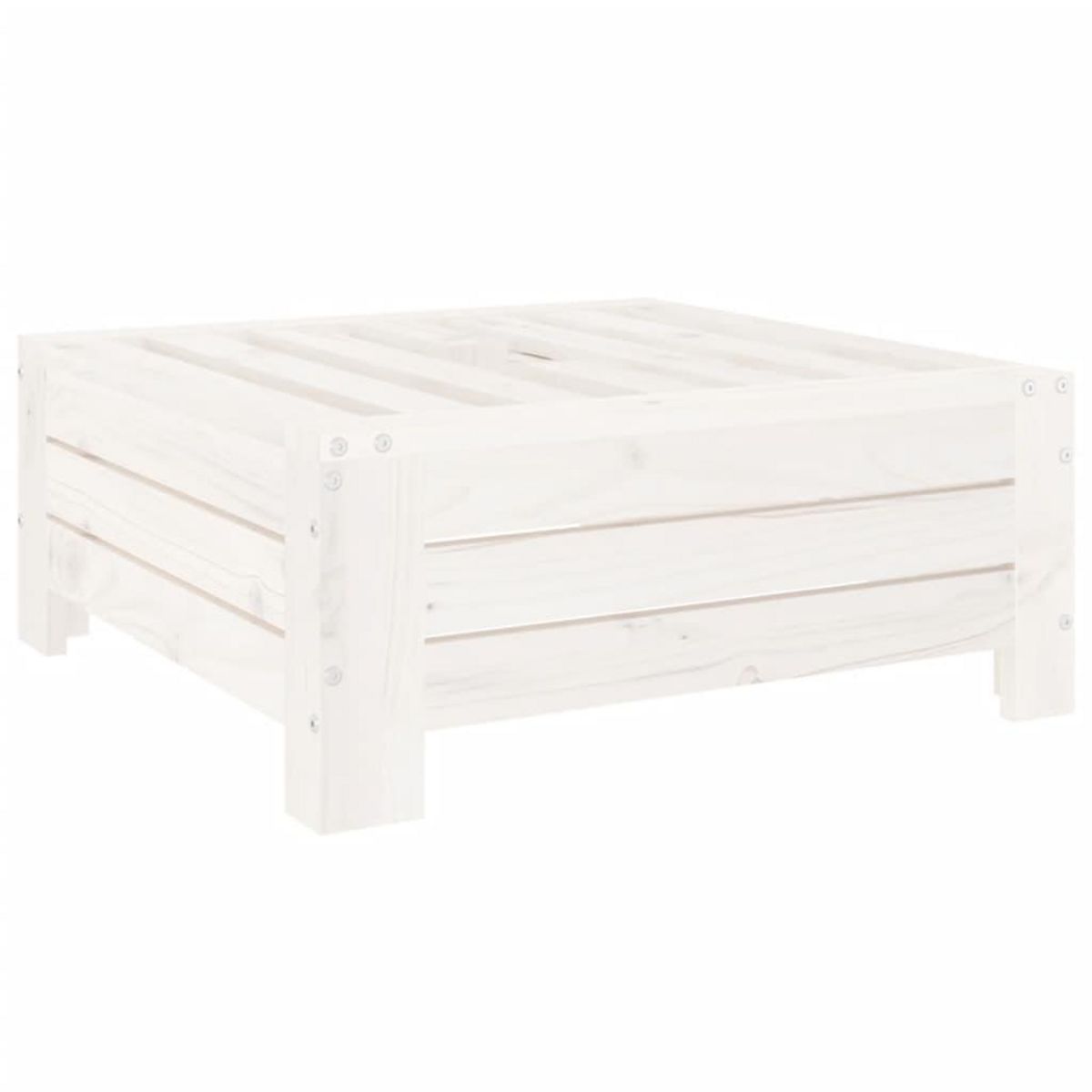 VIDAXL Couvercle de base de parasol blanc bois massif de pin