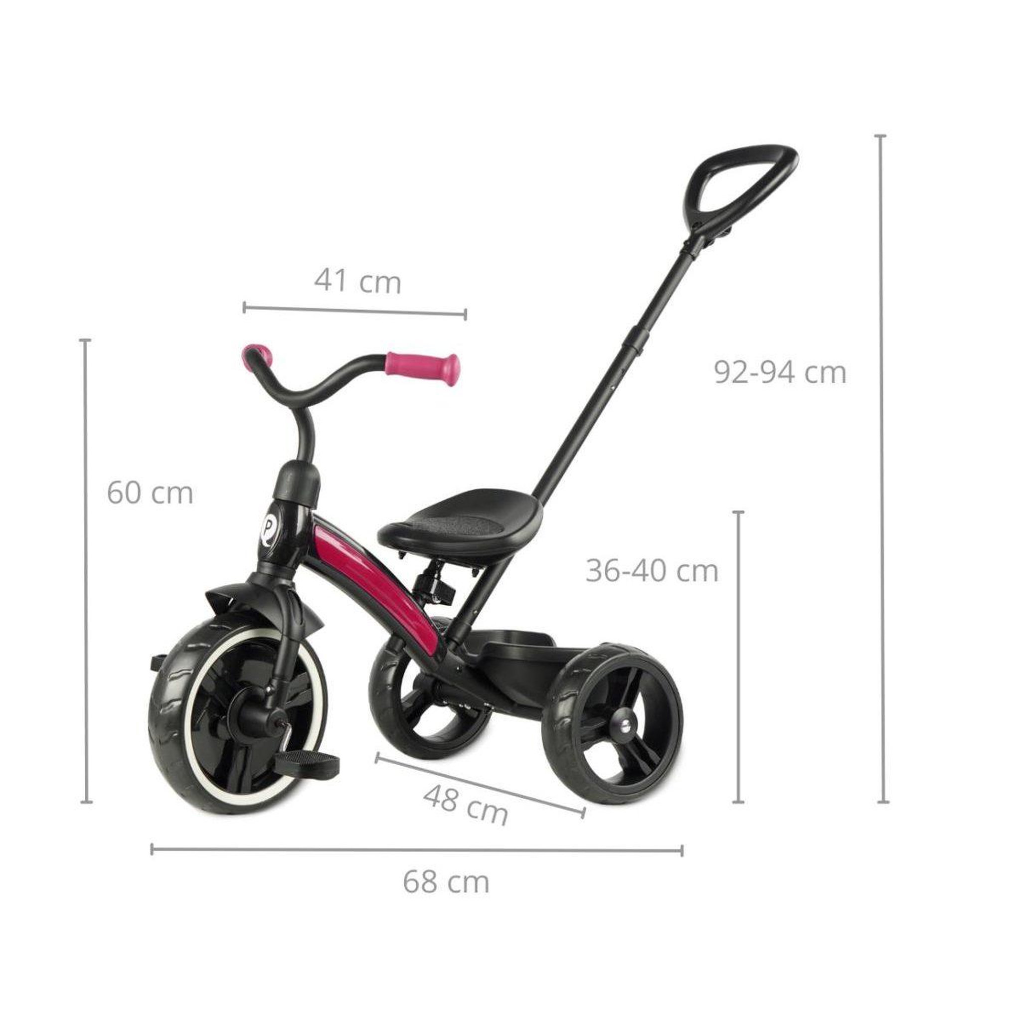 Voir la diapositive 3 : QPLAY Tricycle  elite plus rose