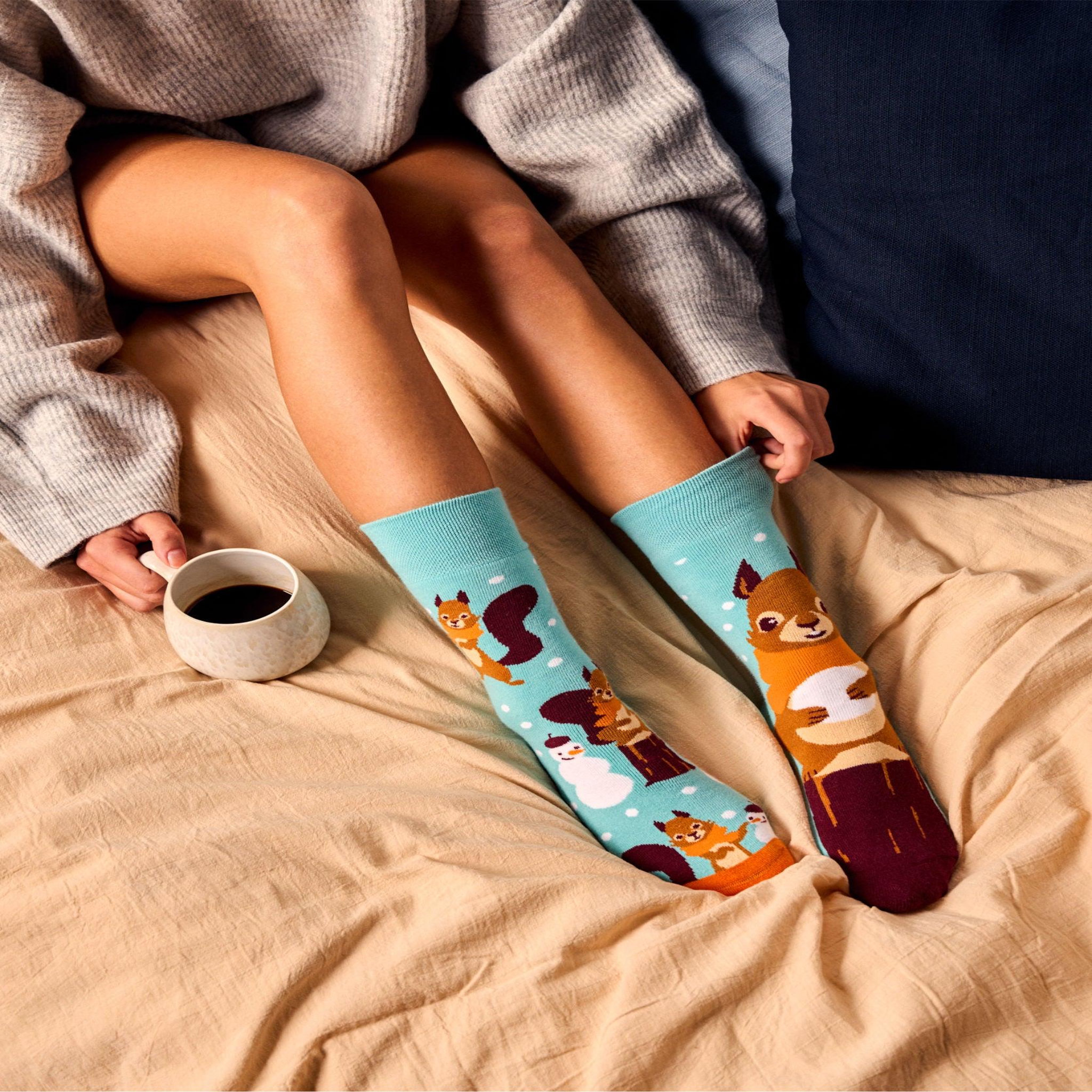 Voir la diapositive 2 : DEDOLES Chaussettes chaudes écureuil d'hiver