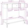 Voir la diapositive 6 : VIDAXL Table console sonoma gris 75x34,5x75 cm bois d'ingenierie