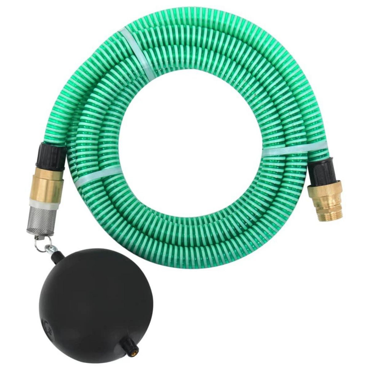 VIDAXL Tuyau d'aspiration avec raccords en laiton vert 1,1  4 m PVC