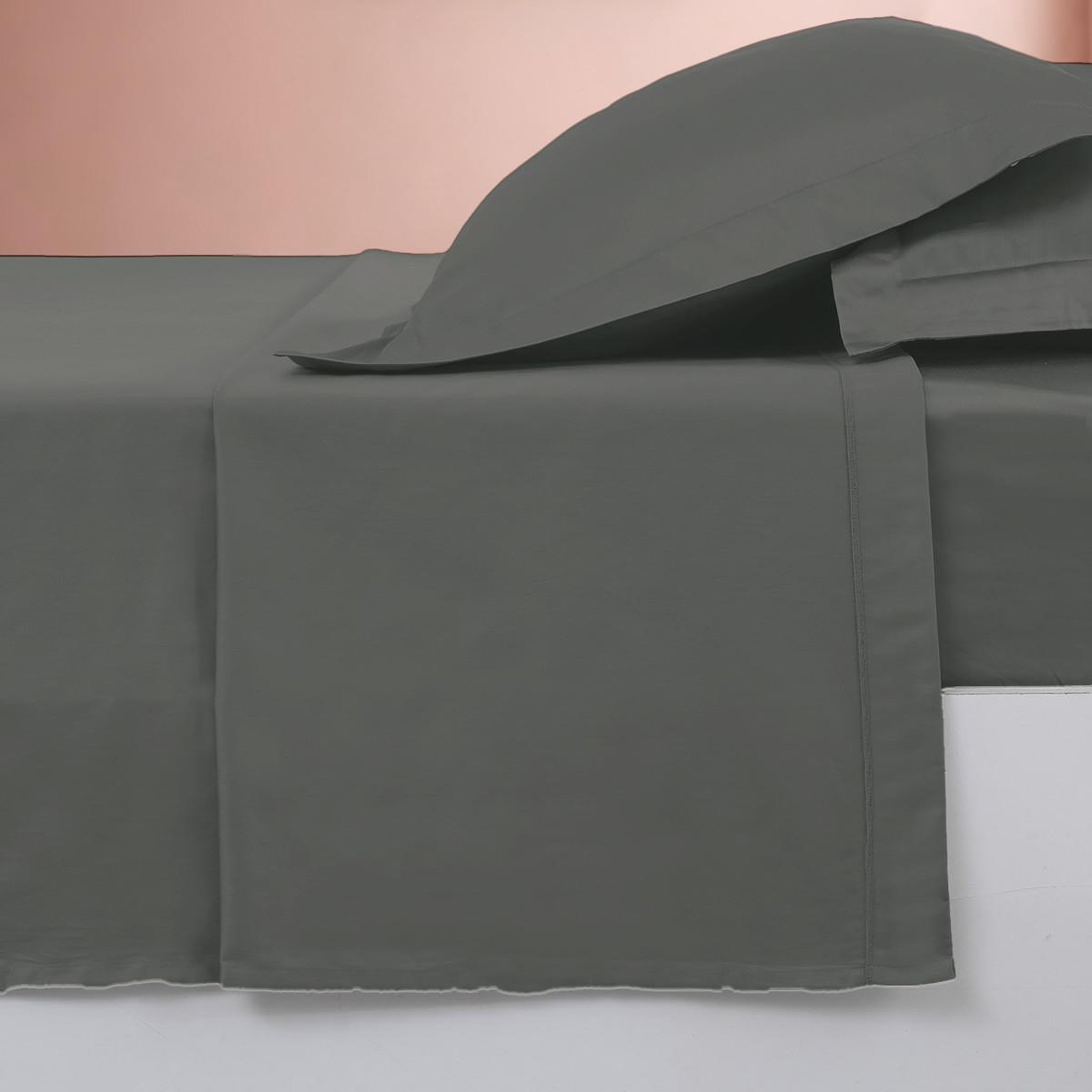 Voir la diapositive 3 : Sensei Maison Drap plat en percale de coton SOFT PERCALE
