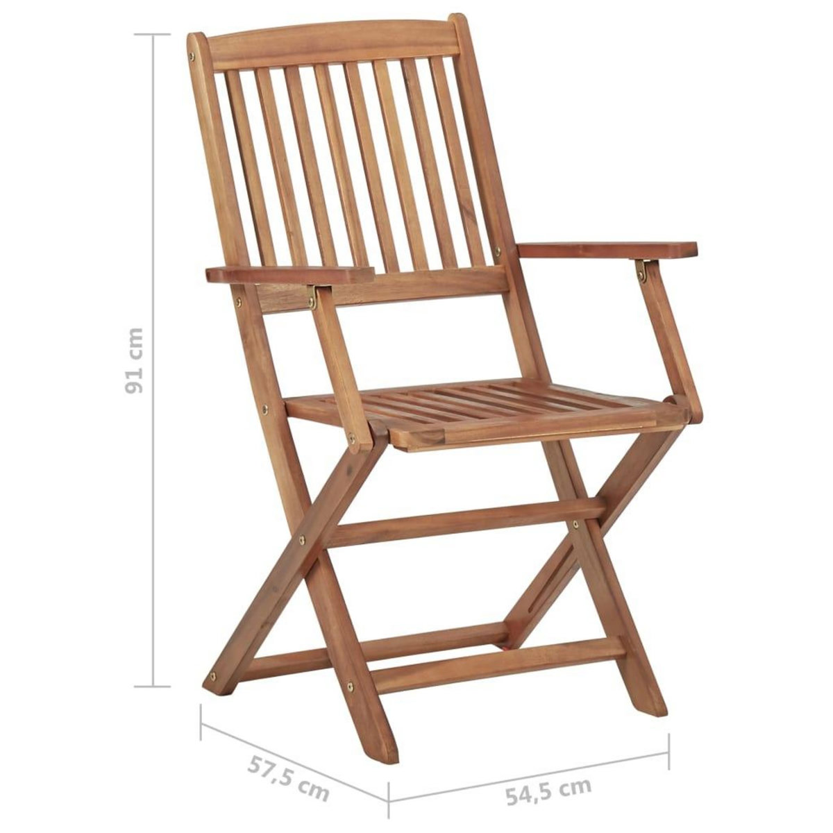 VIDAXL Chaises pliables de jardin 6 pcs Bois d'acacia solide