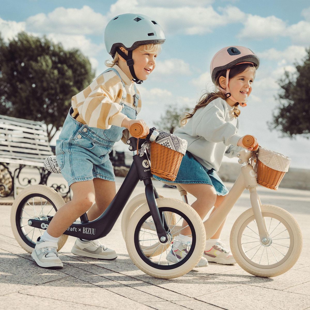 KINDERKRAFT Draisienne rétro - vélo d'équilibre avec panier et clochette