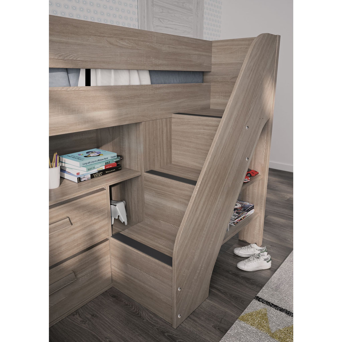 GAMI Lit combiné couchage 90x200cm ANTOINE