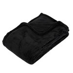 ATMOSPHERA Plaid Polaire Microfibre 125x150cm Noir