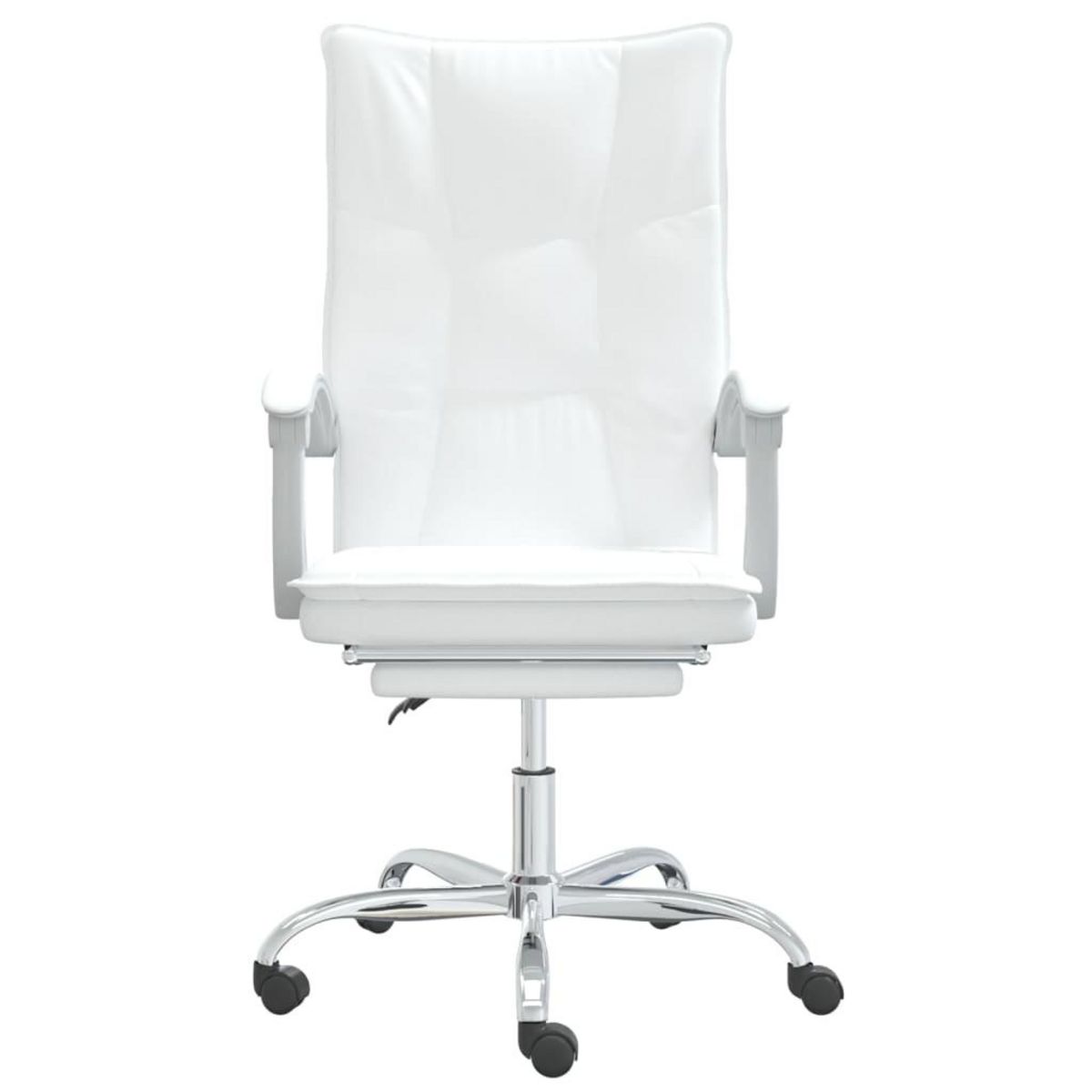 VIDAXL Fauteuil inclinable de bureau Blanc Similicuir