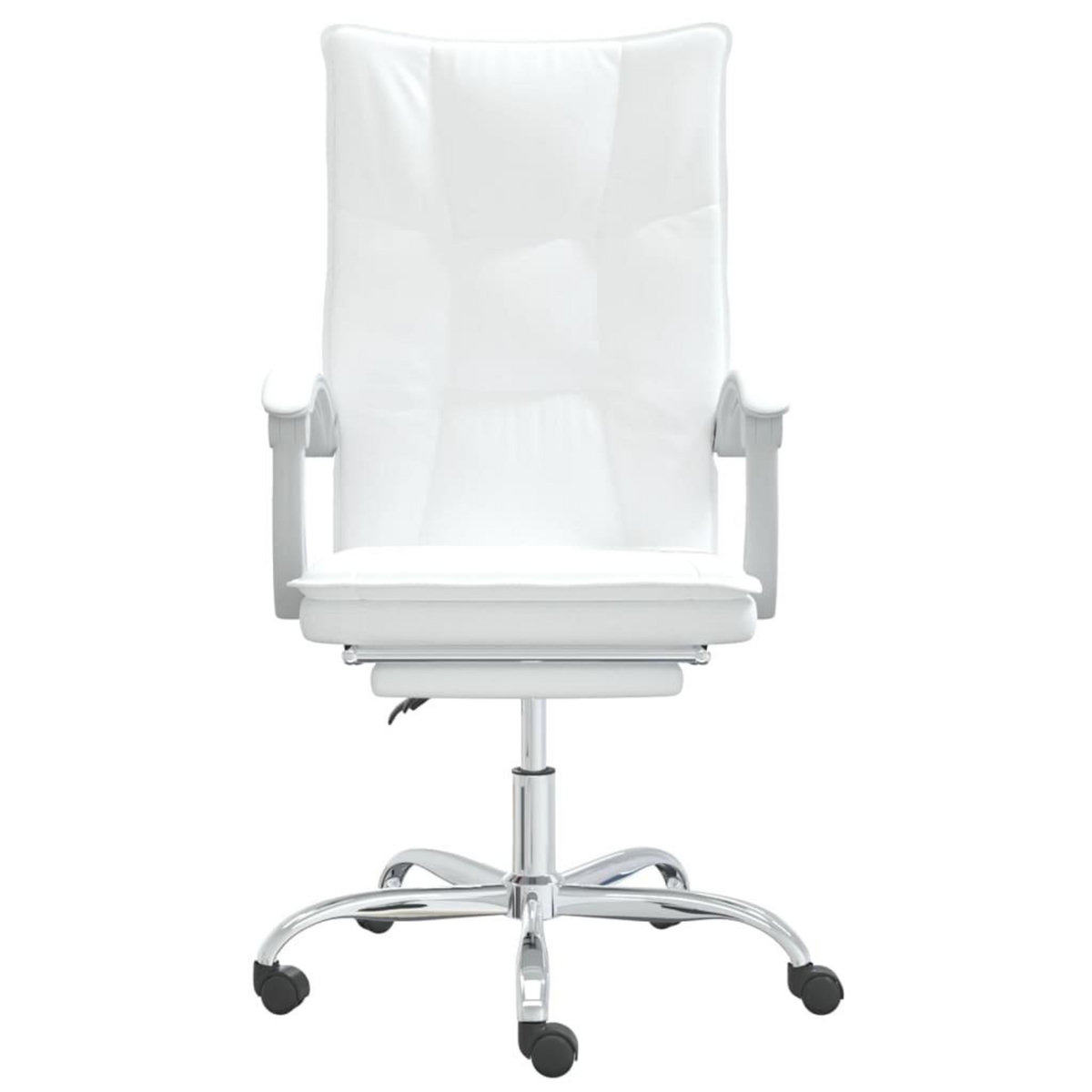 VIDAXL Fauteuil inclinable de bureau Blanc Similicuir
