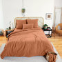Voir la diapositive 1 : Home collection Parure housse de couette 100% gaze de coton 57 fils - kaki