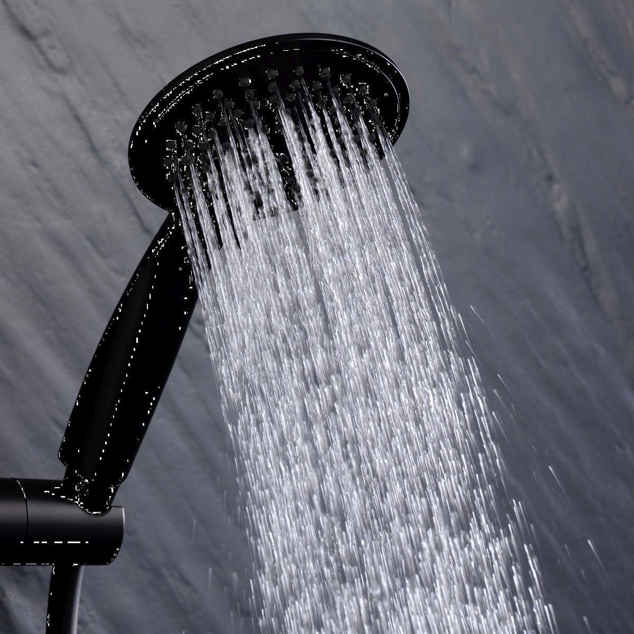 Voir la diapositive 5 : Douceur d'Intérieur Ensemble Barre de Douche & Pommeau  5 Positions  24cm Noir