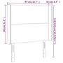 Voir la diapositive 6 : VIDAXL Tete de lit a LED Gris fonce 83x16x118/128 cm Tissu
