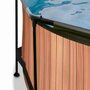 Voir la diapositive 3 : EXIT TOYS Piscine tubulaire Wood ronde 2,44 x 0,76 m avec dôme - Exit Toys