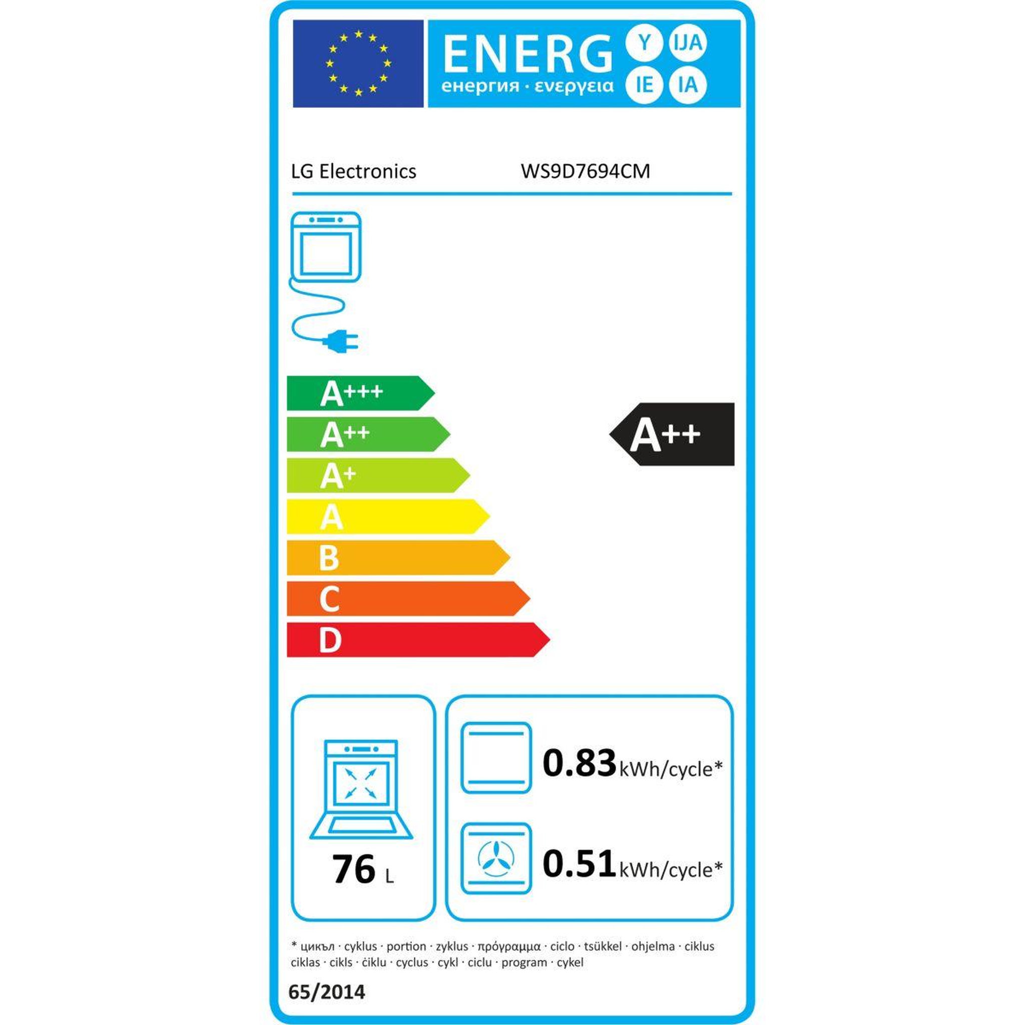 Voir la diapositive 6 : LG Four encastrable fonction vapeur ws9d7694cm fullsteam