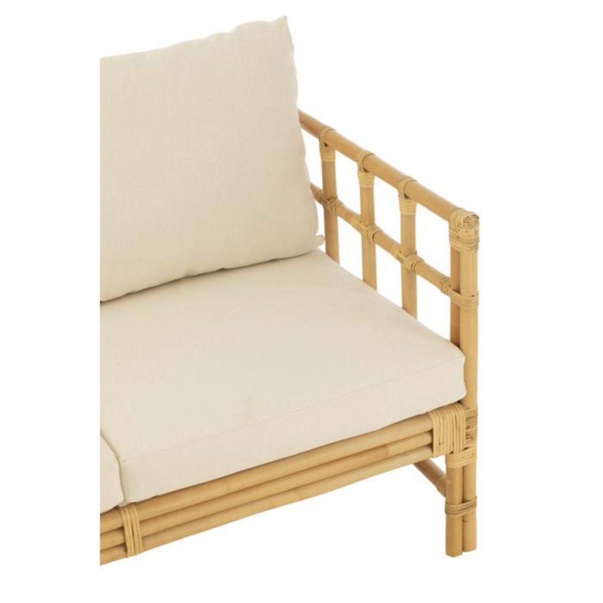 Paris Prix Canapé 2 Places Rotin & Coussin  Elise  127cm Naturel