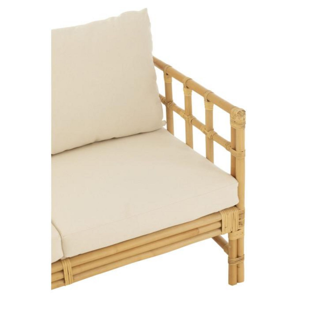 Paris Prix Canapé 2 Places Rotin & Coussin  Elise  127cm Naturel