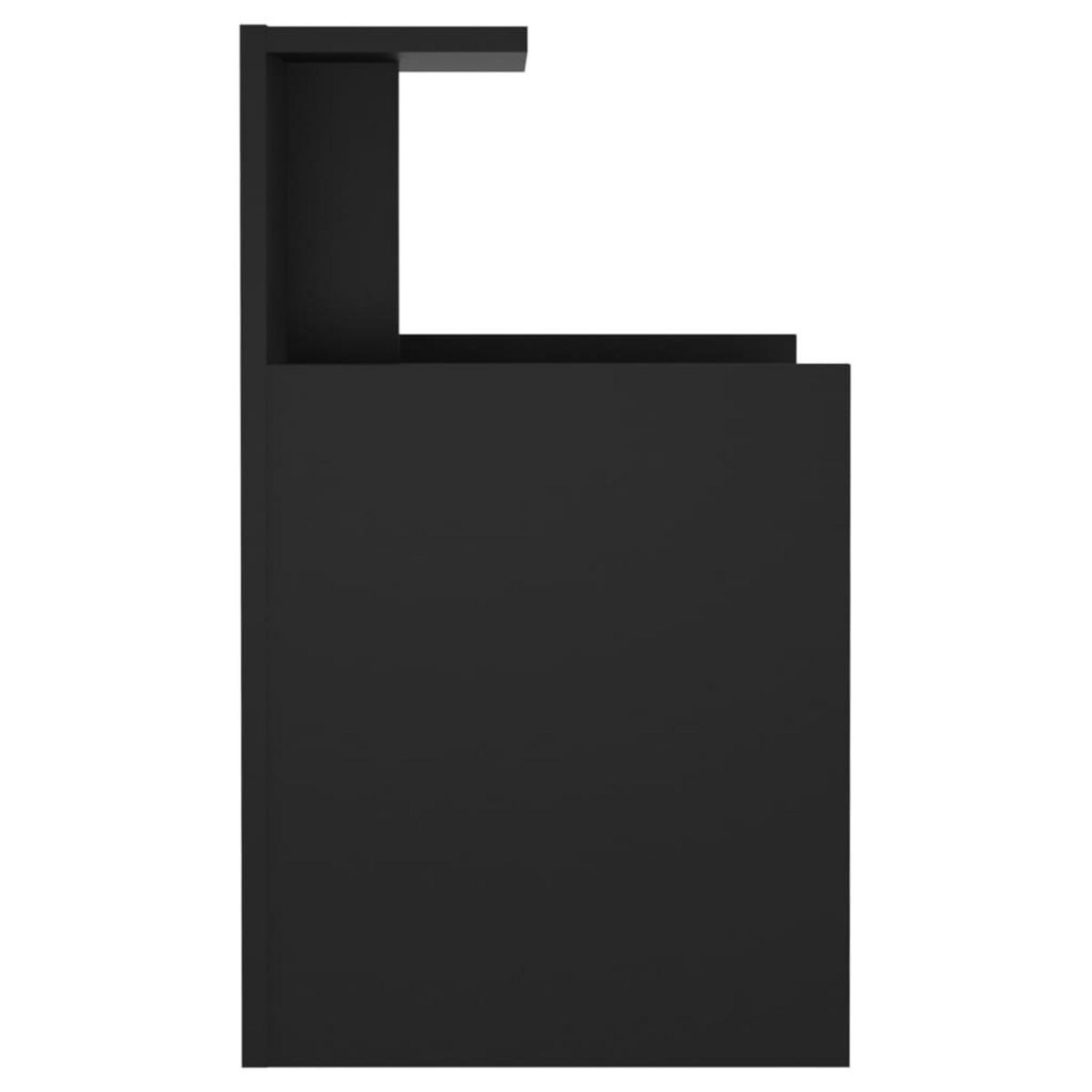 VIDAXL Tables de chevet 2 pcs Noir 40x35x60 cm Agglomere