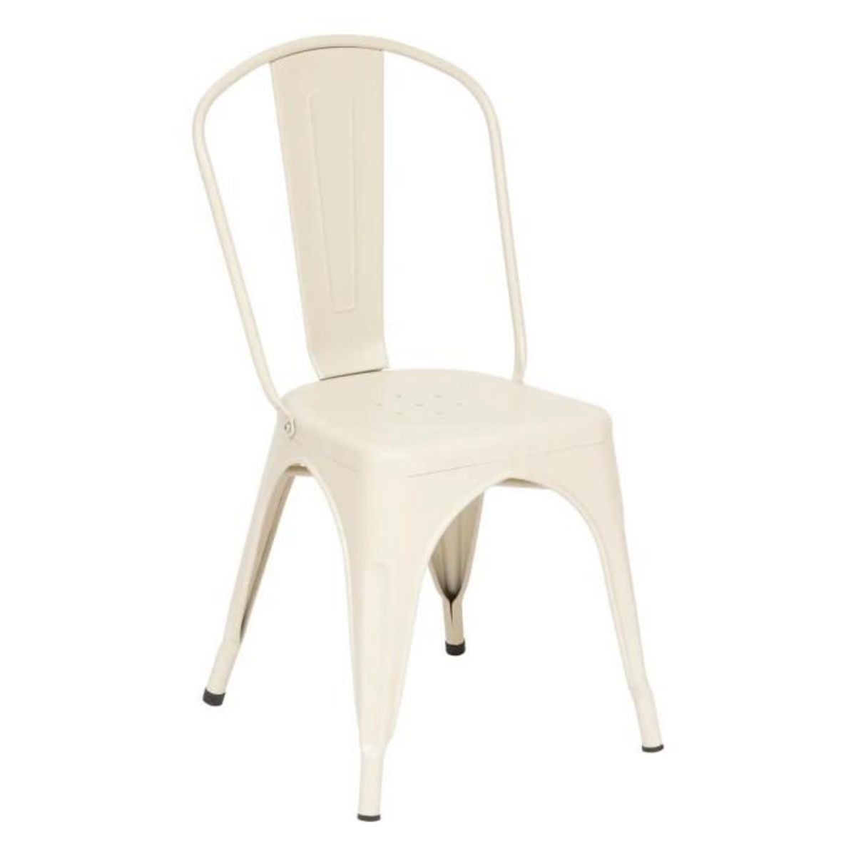 ATMOSPHERA Lot de 4 Chaises en Métal  Niko  85cm Beige