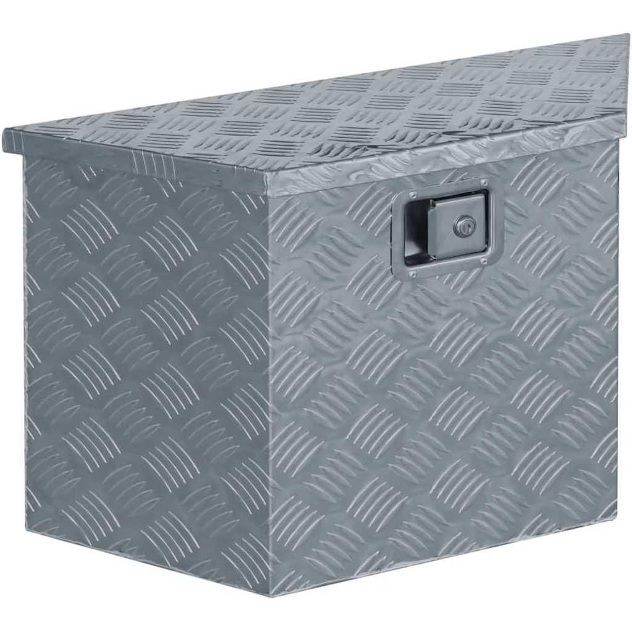 VIDAXL Boîte en aluminium 70 x 24 x 42 cm trapezoïdal argente