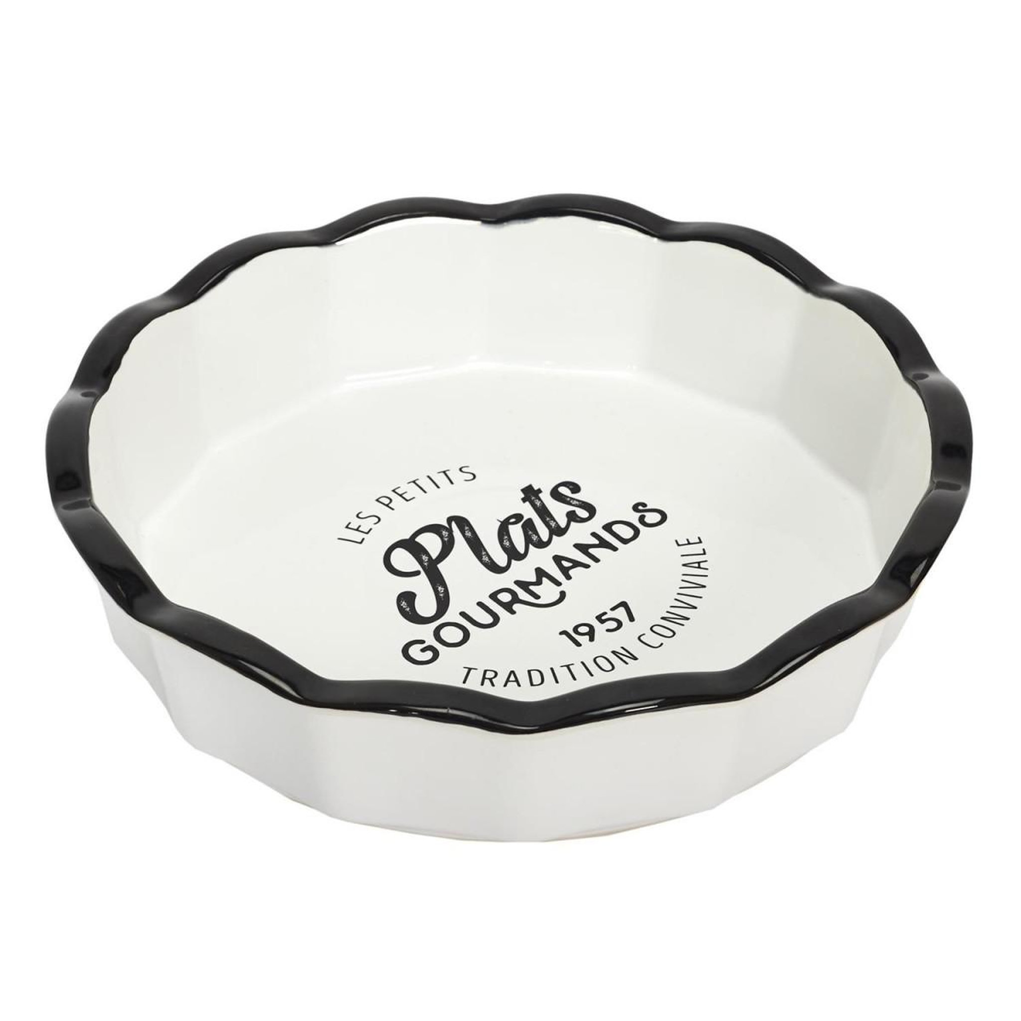 Voir la diapositive 1 : COOK CONCEPT Plat rond en céramique  gourmand  25cm blanc