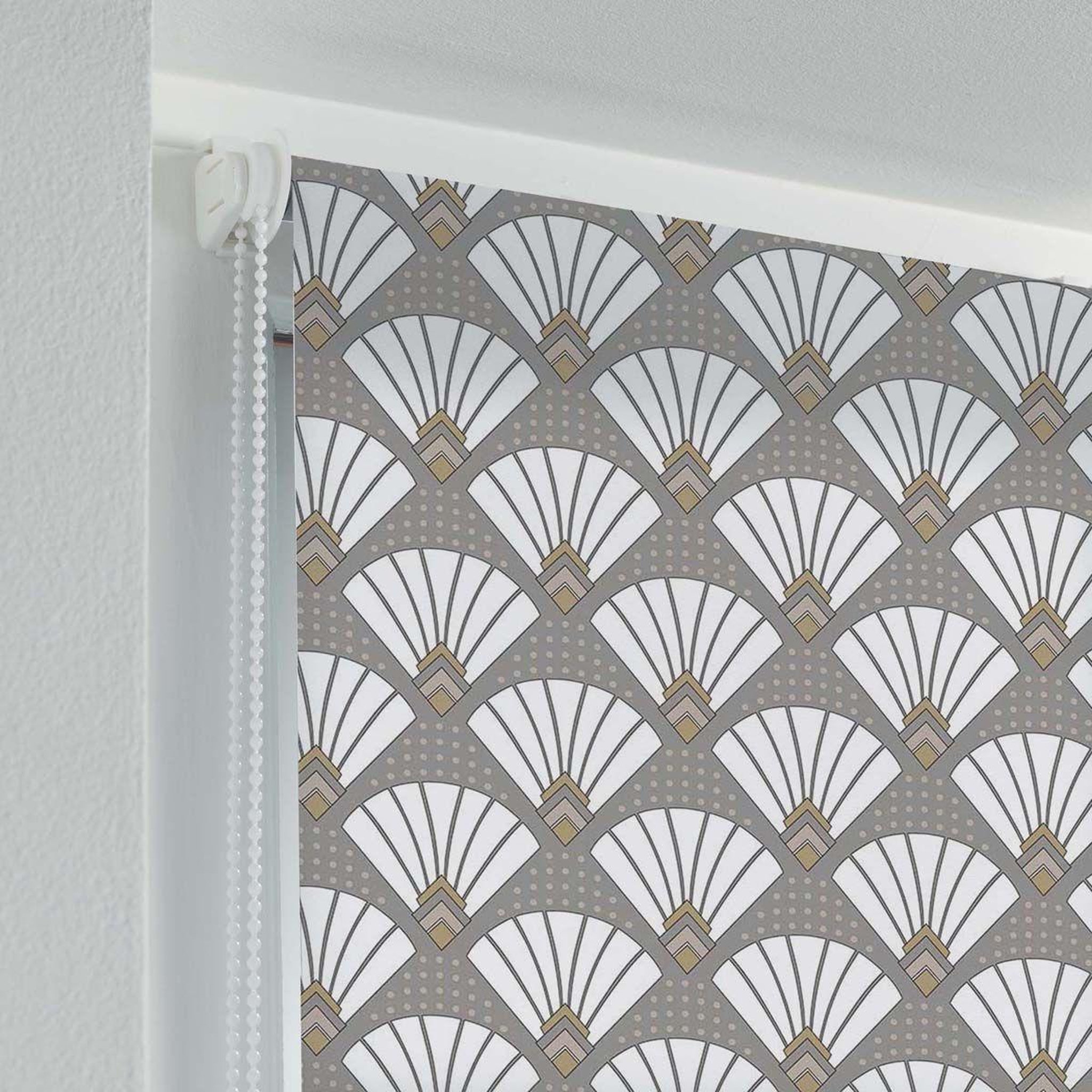Voir la diapositive 2 : Douceur d'Intérieur Store enrouleur tamisant  art déco chic  120x180cm gris