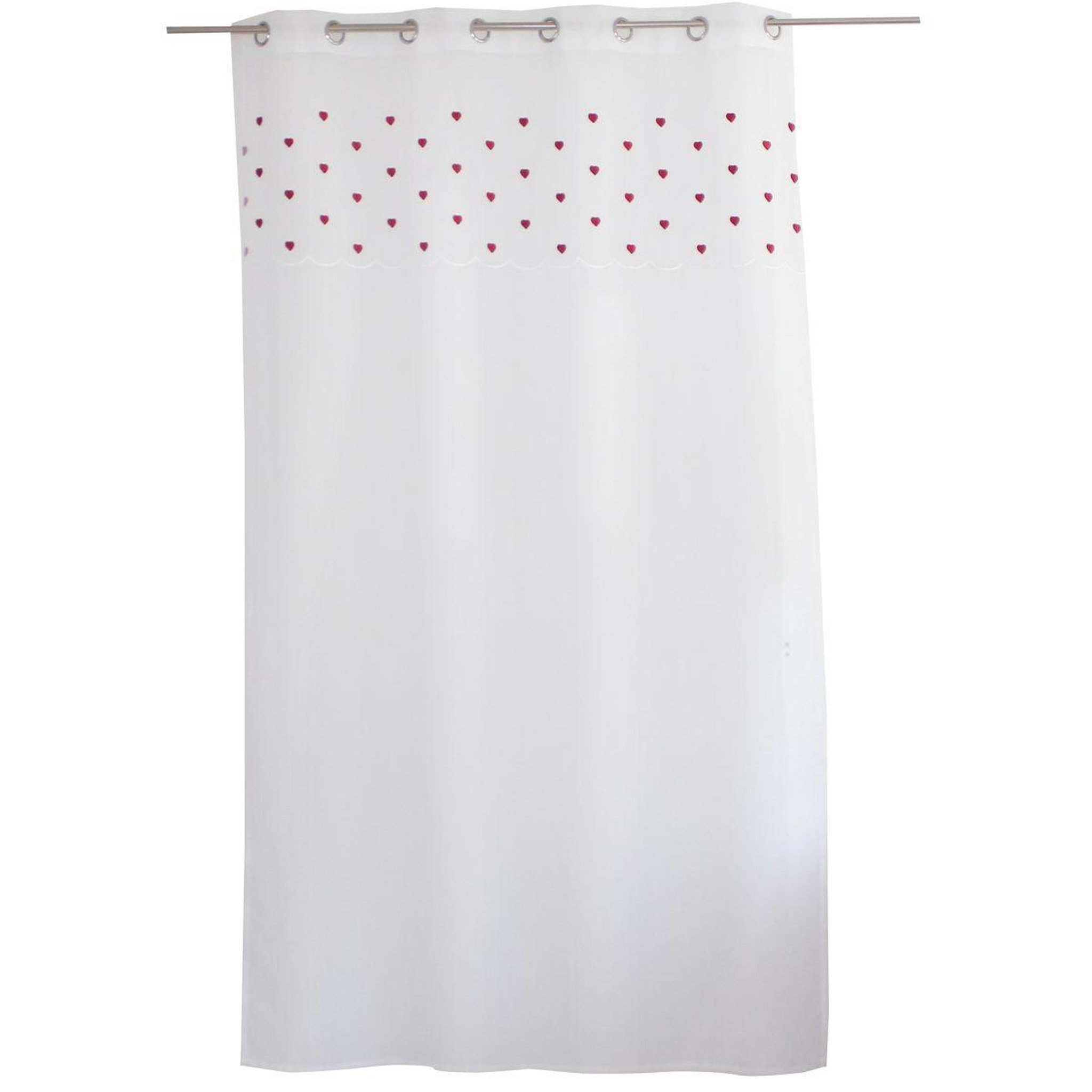 Voir la diapositive 3 : ENJOY HOME Rideau voilage à motif  cœur  140x240cm rouge
