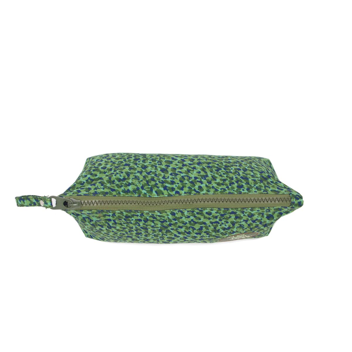 YOUNG'S ATTITUDE Trousse triangle verte motif léopard 