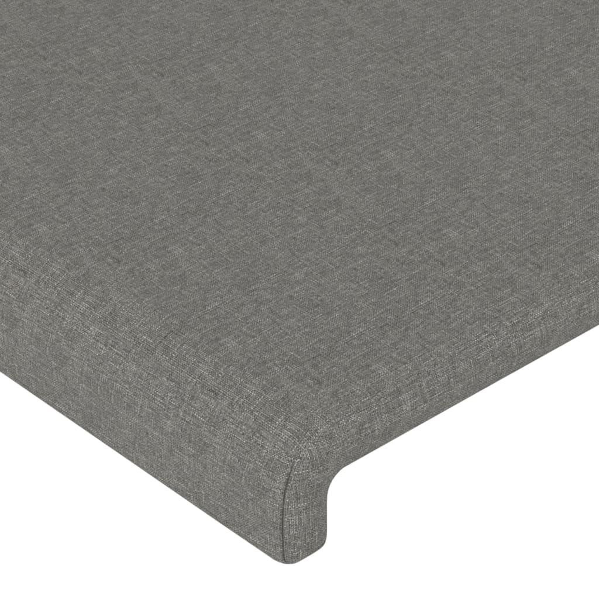 Voir la diapositive 5 : VIDAXL Tete de lit a LED Gris fonce 80x5x78/88 cm Tissu