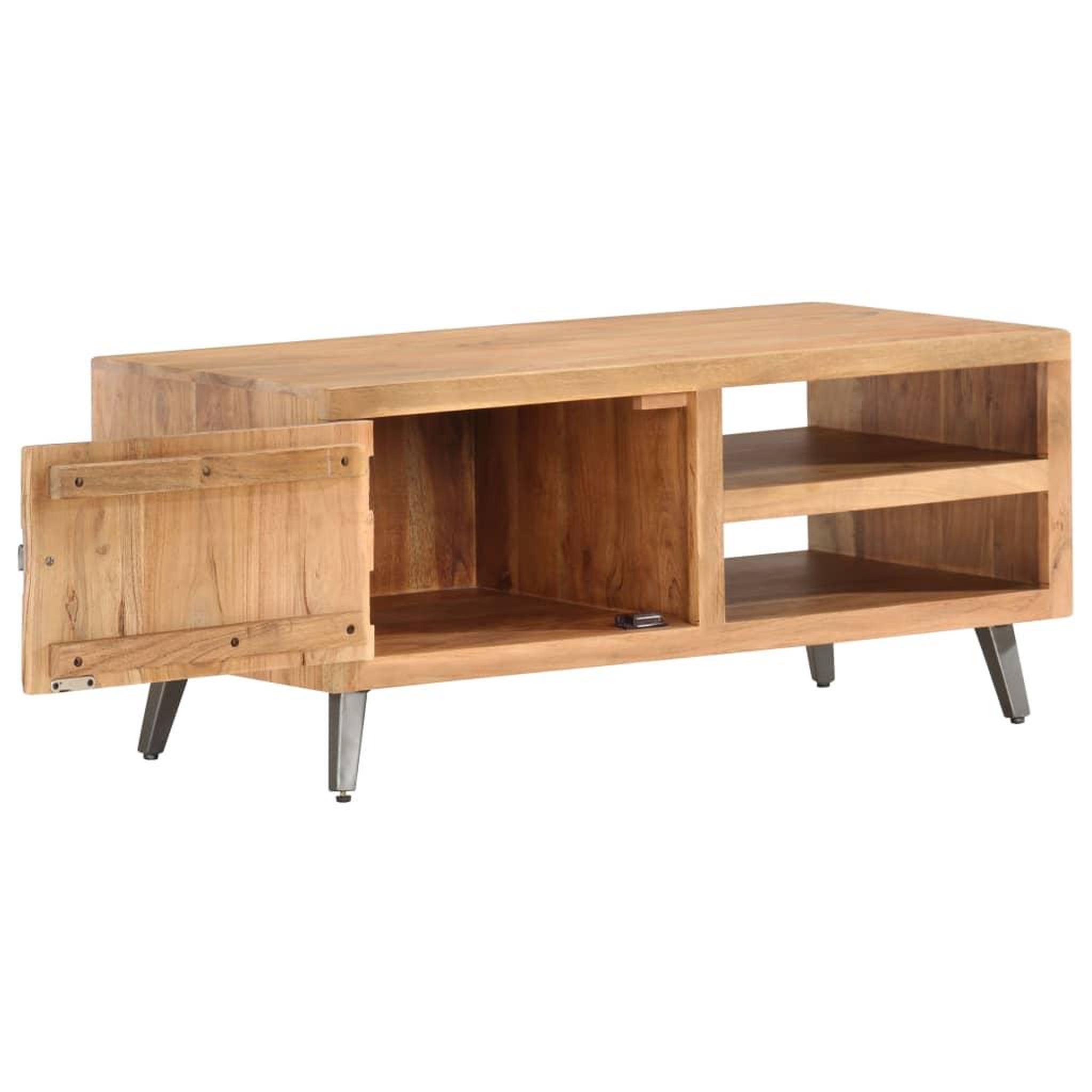 Voir la diapositive 2 : VIDAXL Table basse 90x45x40 cm bois d'acacia massif