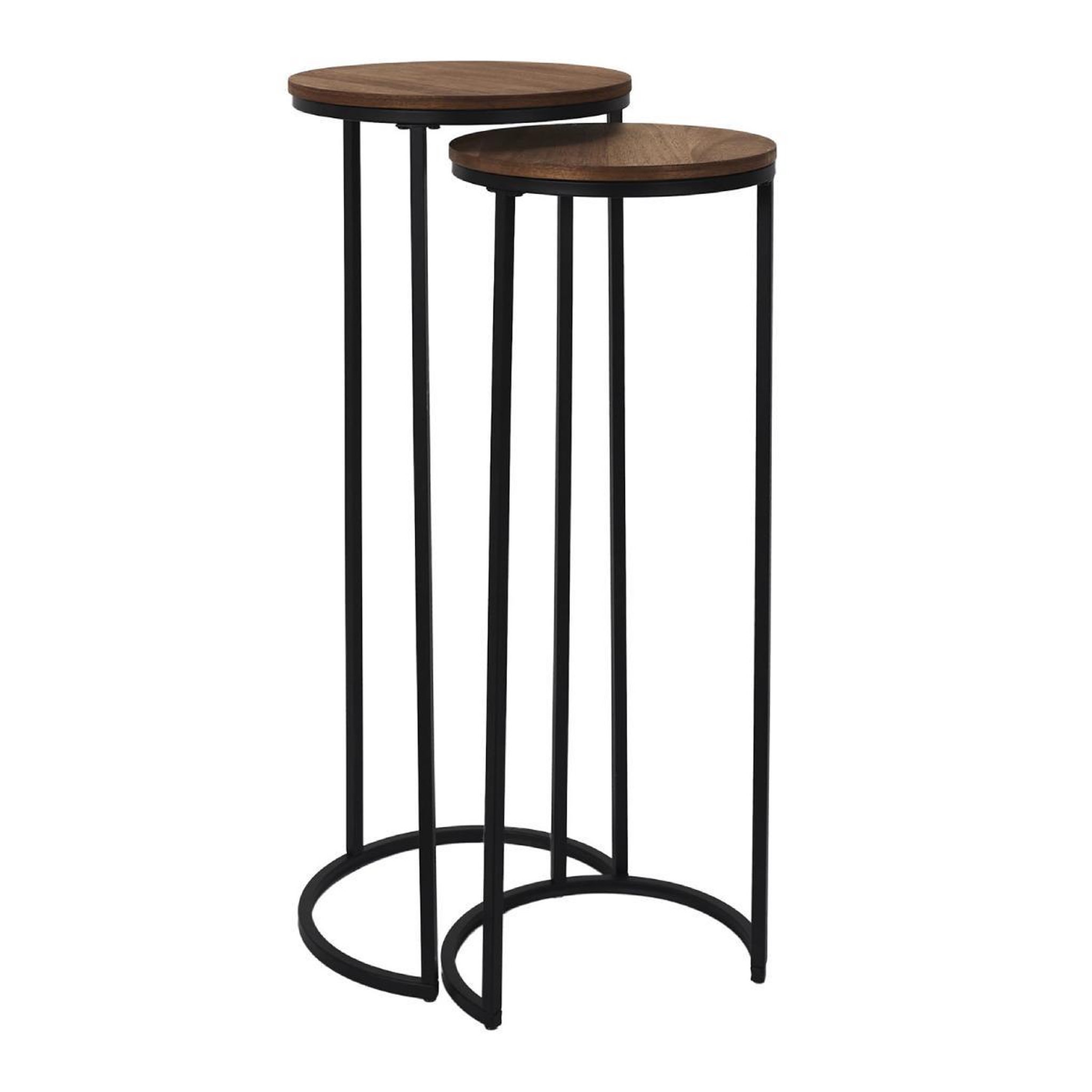 The Home Deco Factory Lot de 2 sellettes  gigogne  80cm marron