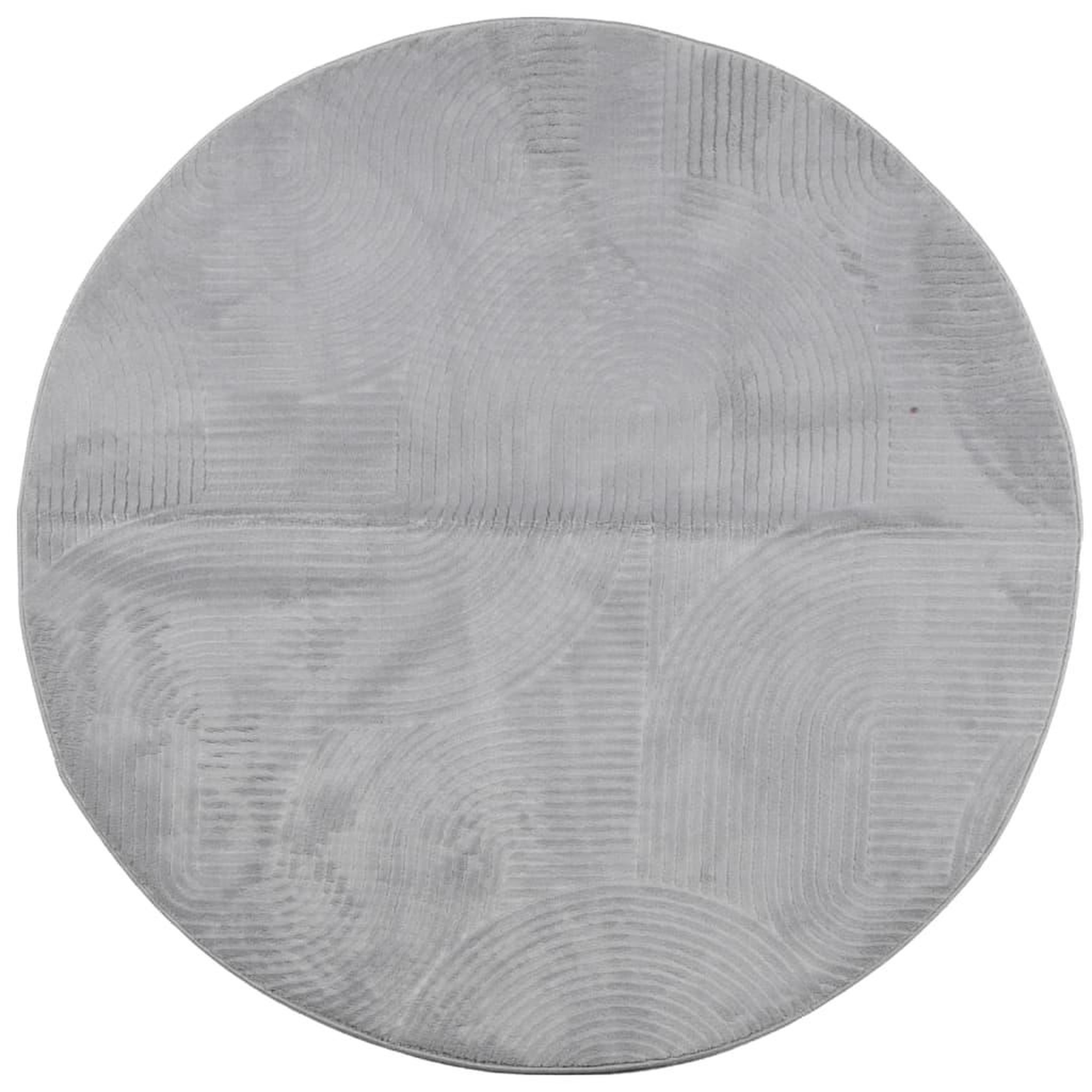 Voir la diapositive 2 : VIDAXL Tapis IZA poils courts style scandinave gris Ø 100 cm