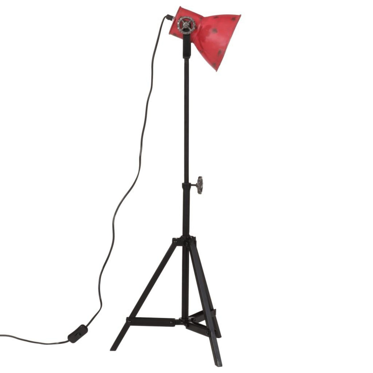 VIDAXL Lampadaire 25 W rouge delave 35x35x65/95 cm E27