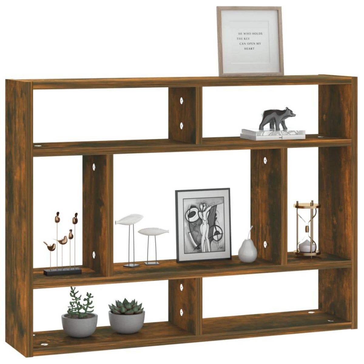 VIDAXL Etagere murale Chene fume 75x16x55 cm Bois d'ingenierie