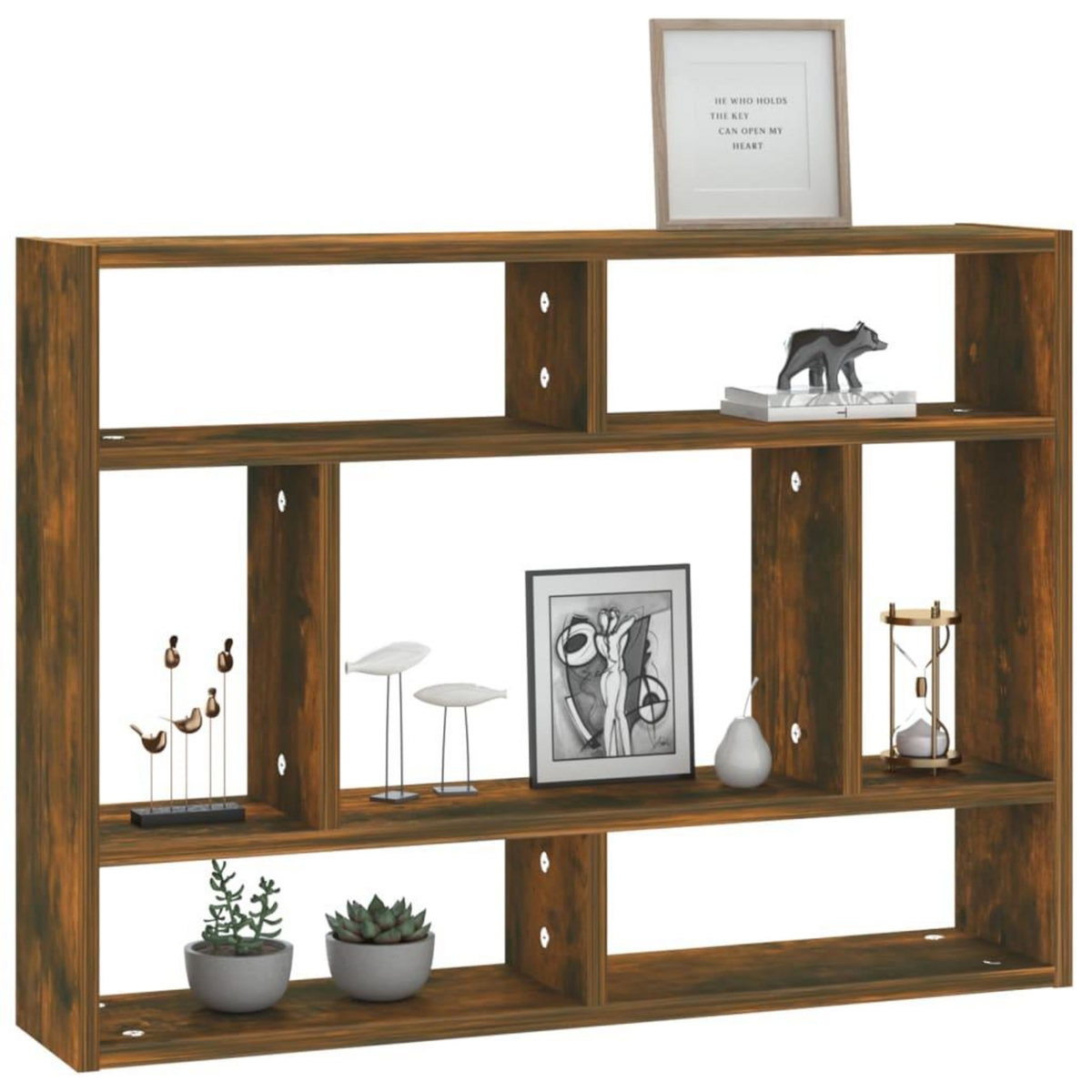 VIDAXL Etagere murale Chene fume 75x16x55 cm Bois d'ingenierie