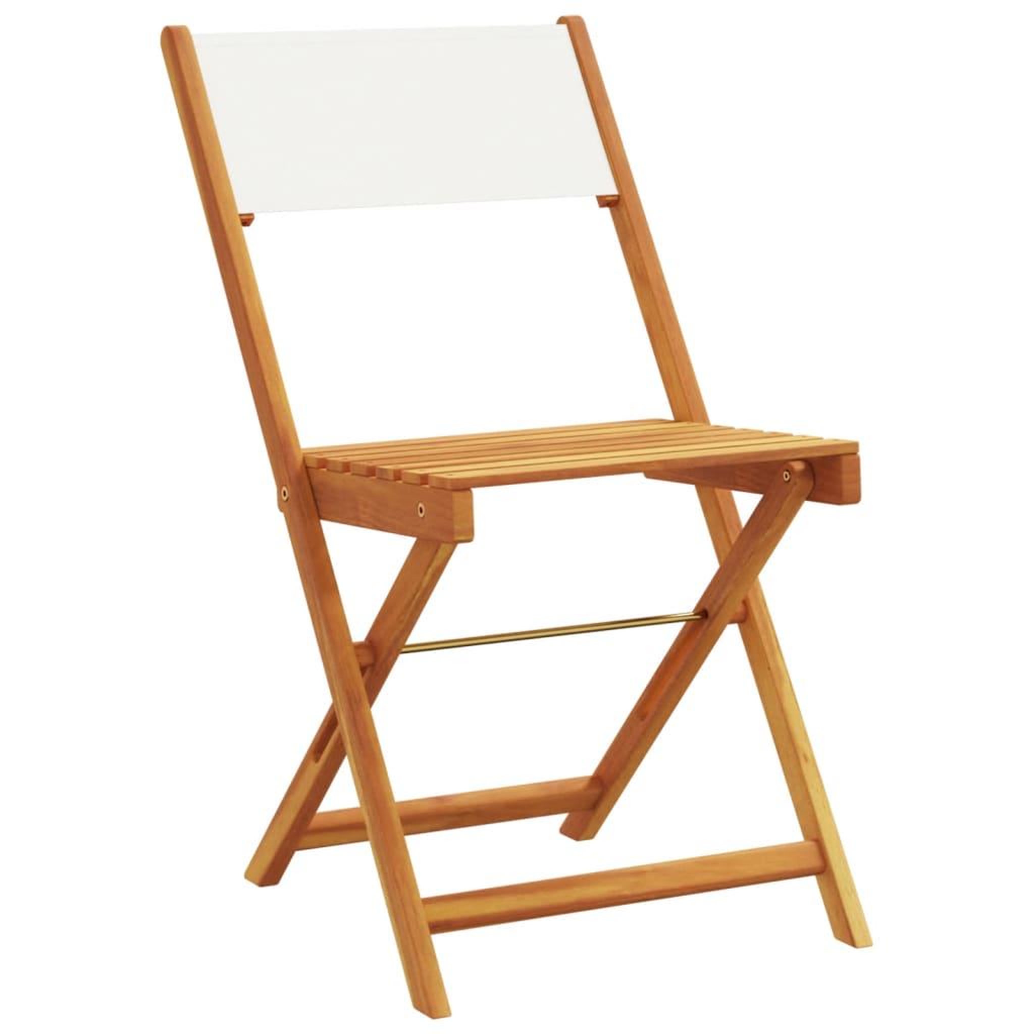 Voir la diapositive 3 : VIDAXL Chaises de jardin pliantes lot de 4 tissu et bois massif