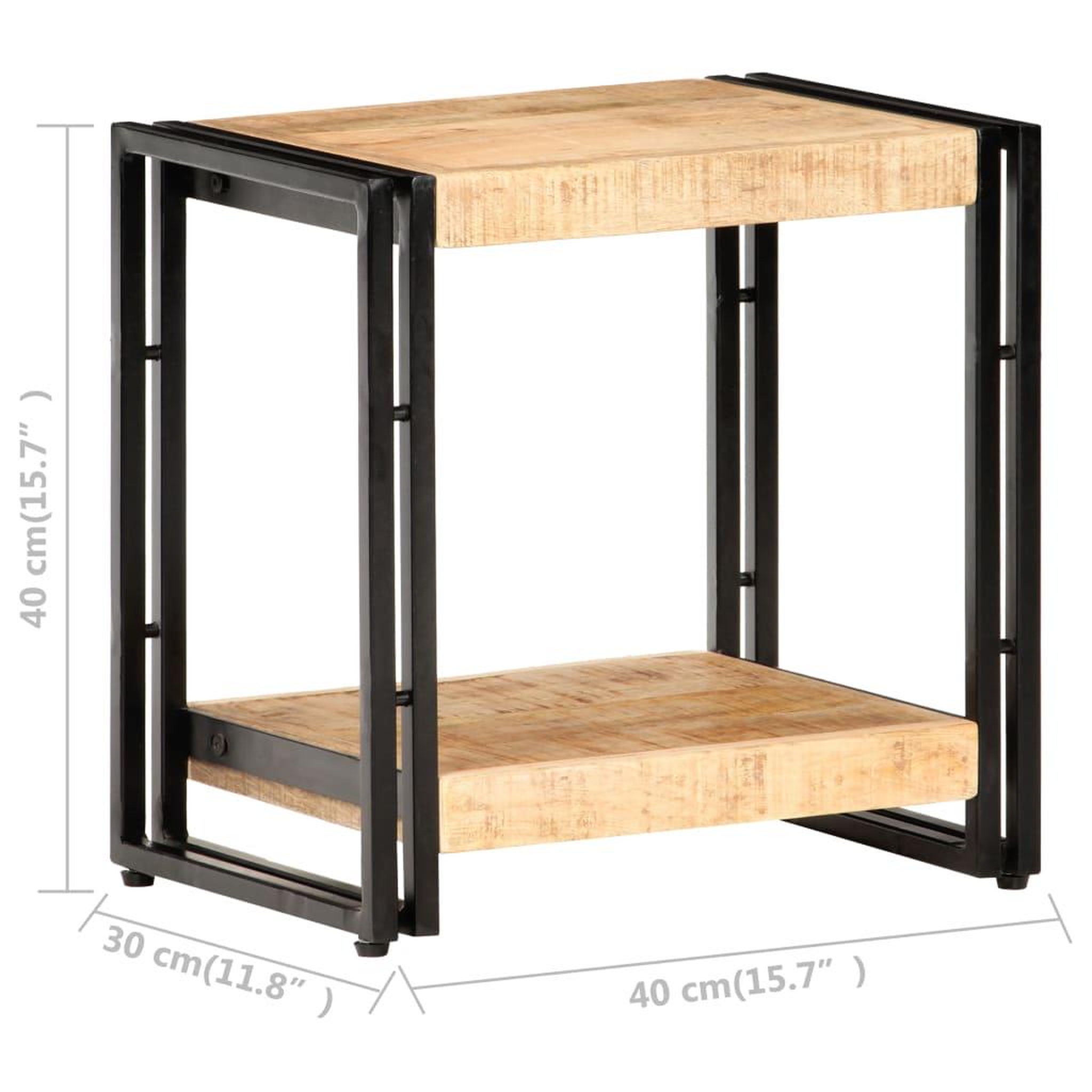 Voir la diapositive 5 : VIDAXL Table d'appoint 40x30x40 cm Bois de manguier brut