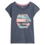 Voir la diapositive 3 : IN EXTENSO T-shirt manches courtes bleu imprimé positive femme