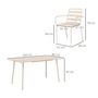 Voir la diapositive 3 : OUTSUNNY Salon de jardin 6 places 7 pièces - table à manger 6 chaises empilables - acier thermolaqué beige