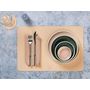 Voir la diapositive 5 : BJORN Set de table rectangulaire réversible - 6 pièces - Cuir recyclé rose pâle et vert pâle