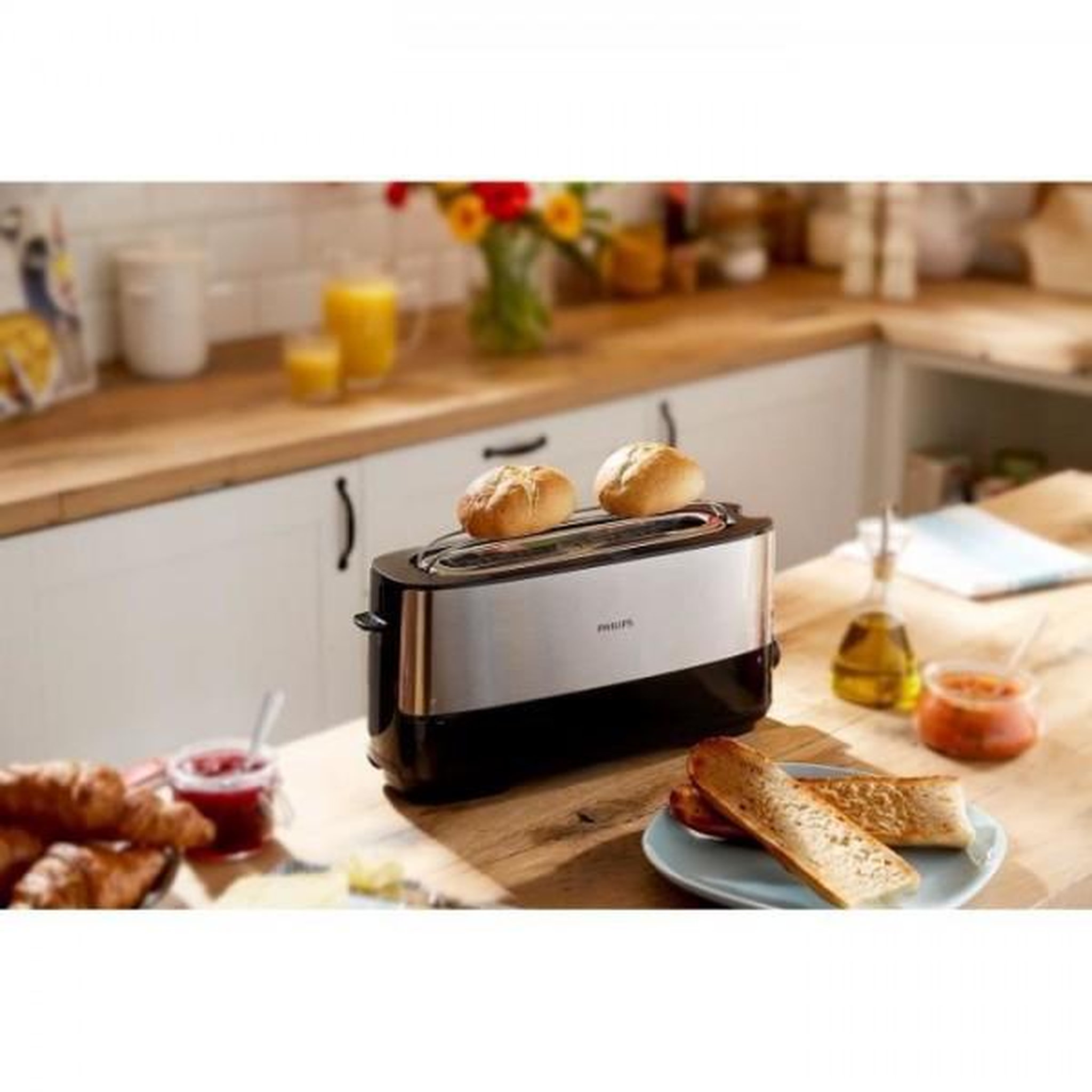 Voir la diapositive 4 : Philips Grille pain - toaster electrique philips hd2692/90  viva collection - noir